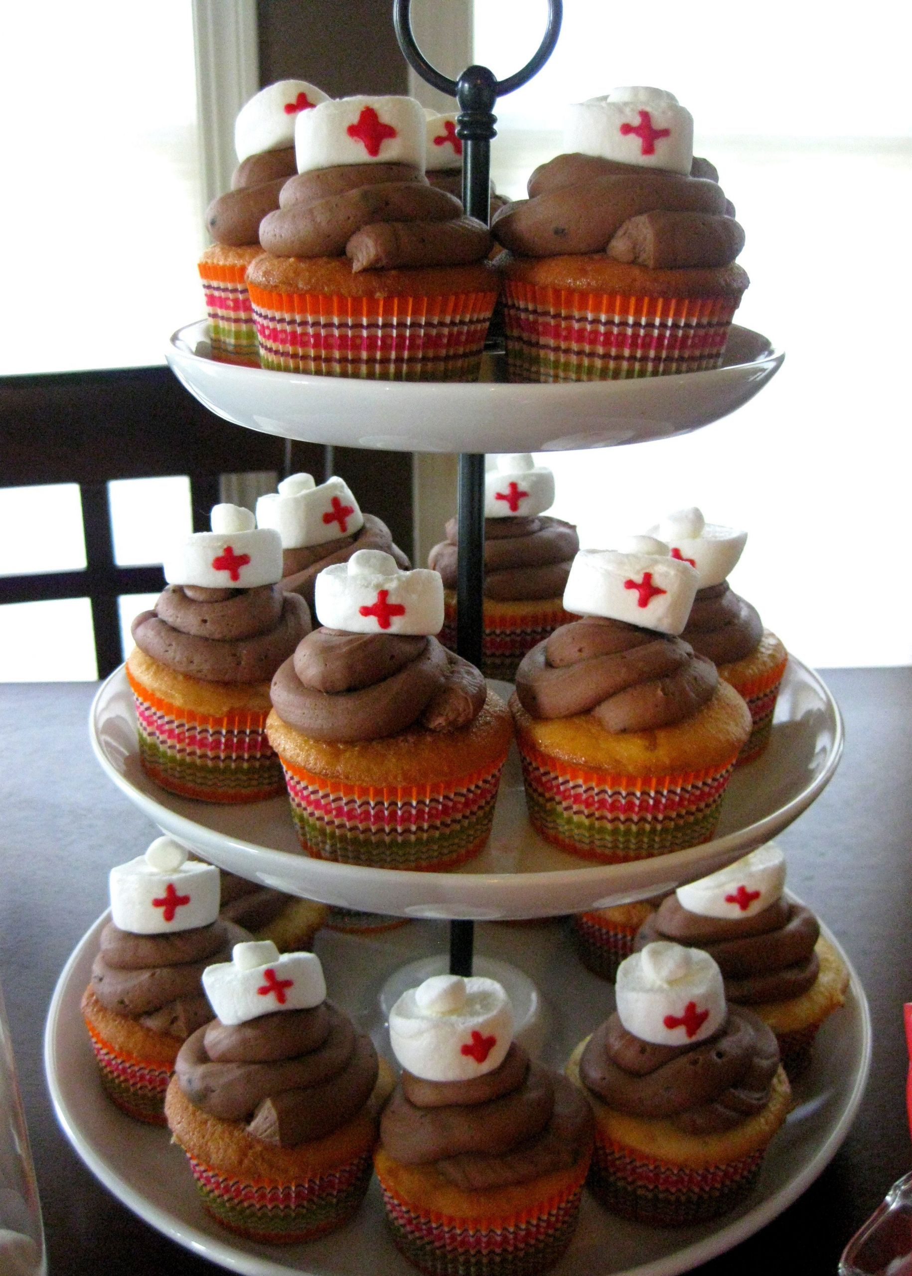 Graduation Party Cupcake Ideas
 nurse hat cupcakes from my nursing school graduation party