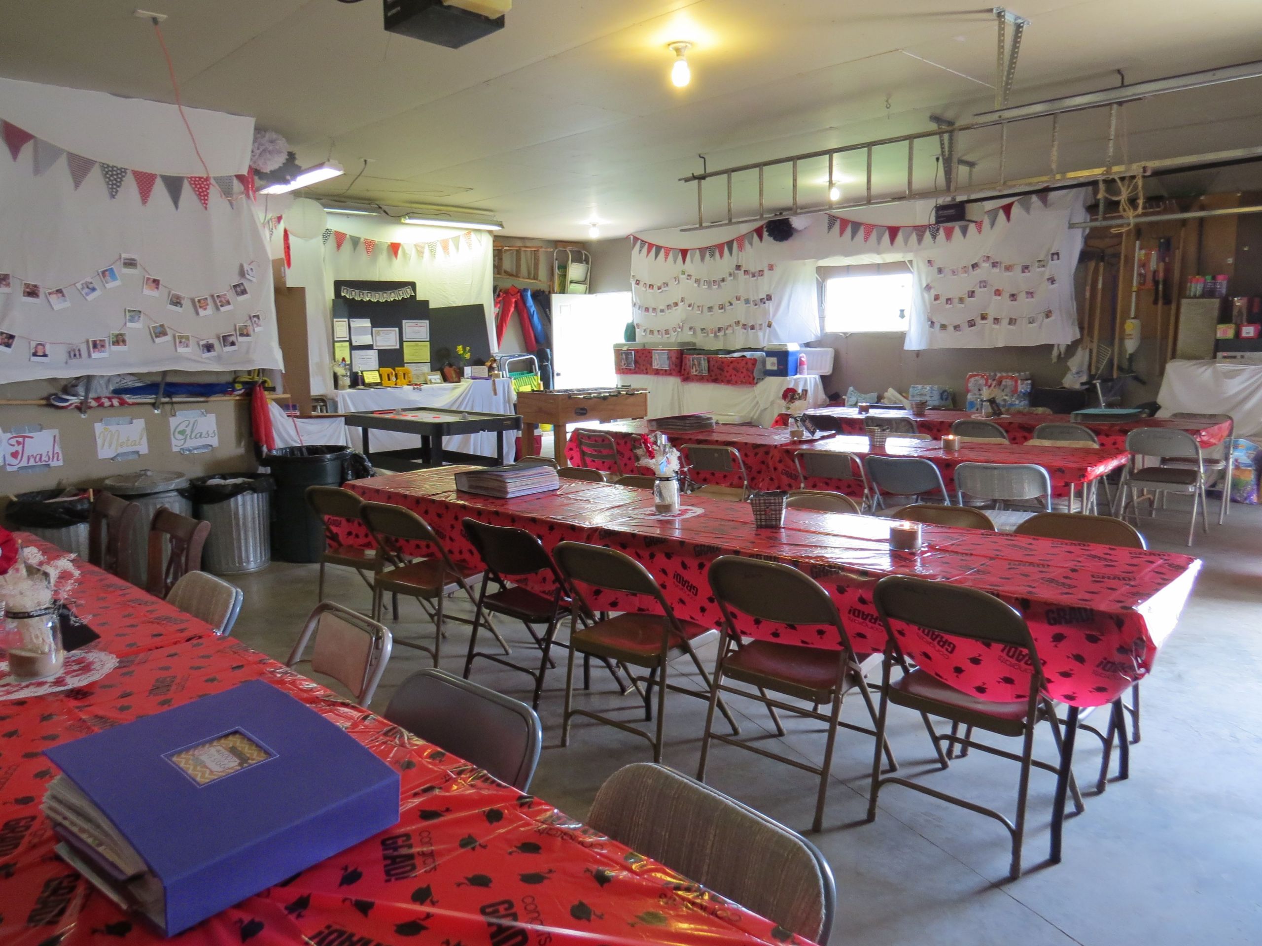 Graduation Party Entertainment Ideas
 Lizzie s graduation another view of the decorated garage