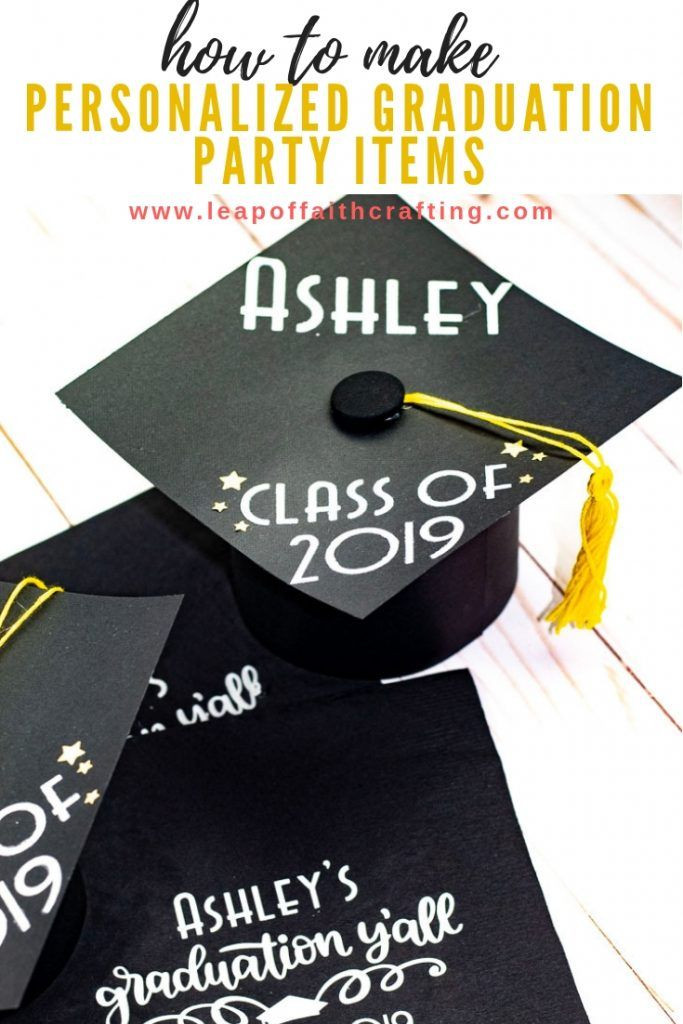 Graduation Party Favor Ideas Diy
 Cricut Graduation Party Ideas Personalized Cap and