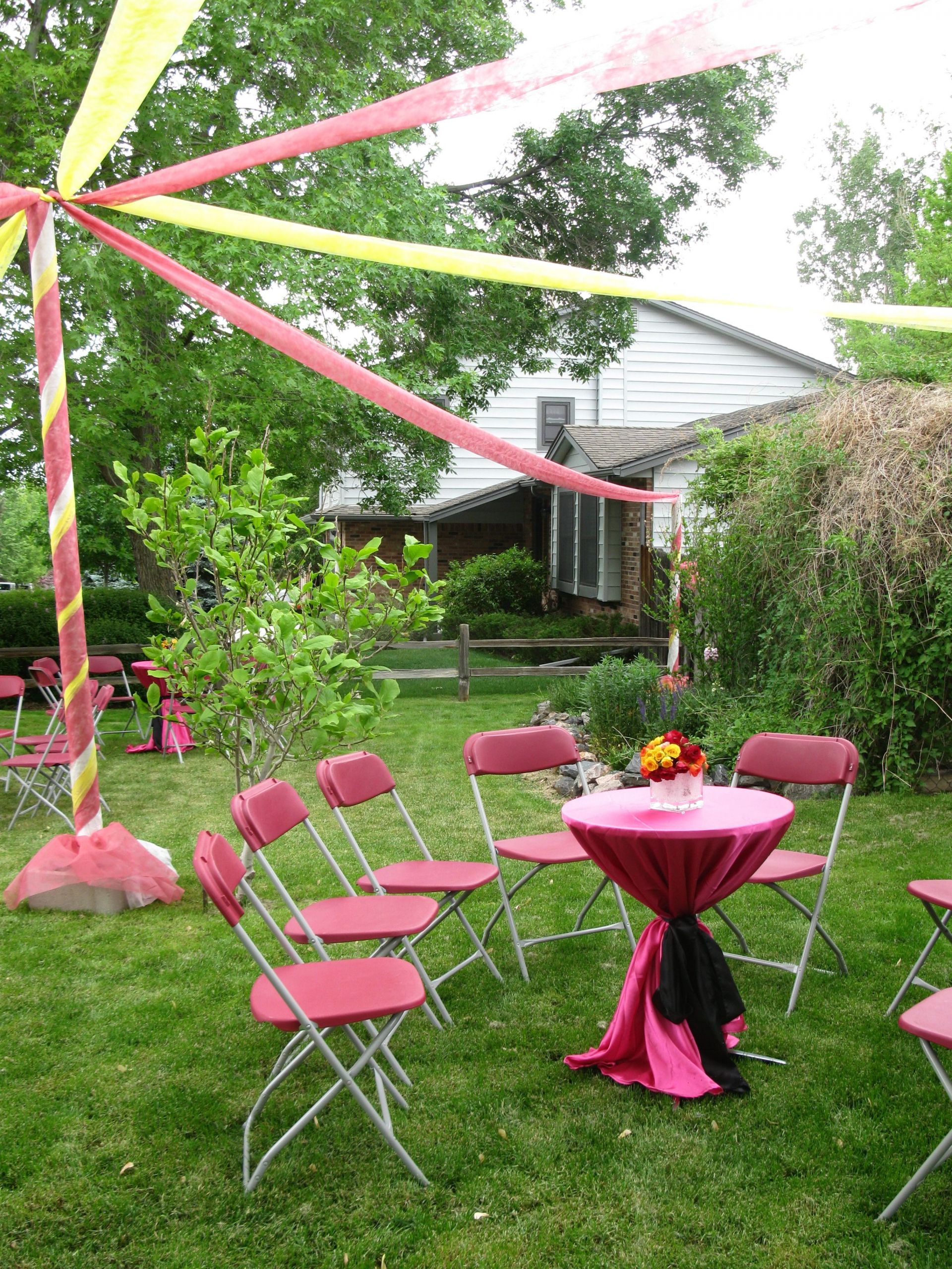 Graduation Party Ideas For A Small Backyard
 Graduation parties red and yellow outdoor party