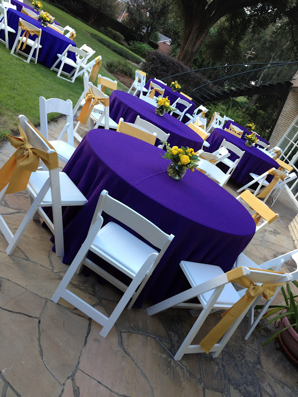 Graduation Party Ideas Purple
 Bliss Events by Rachel Real Party LSU Themed Dinner