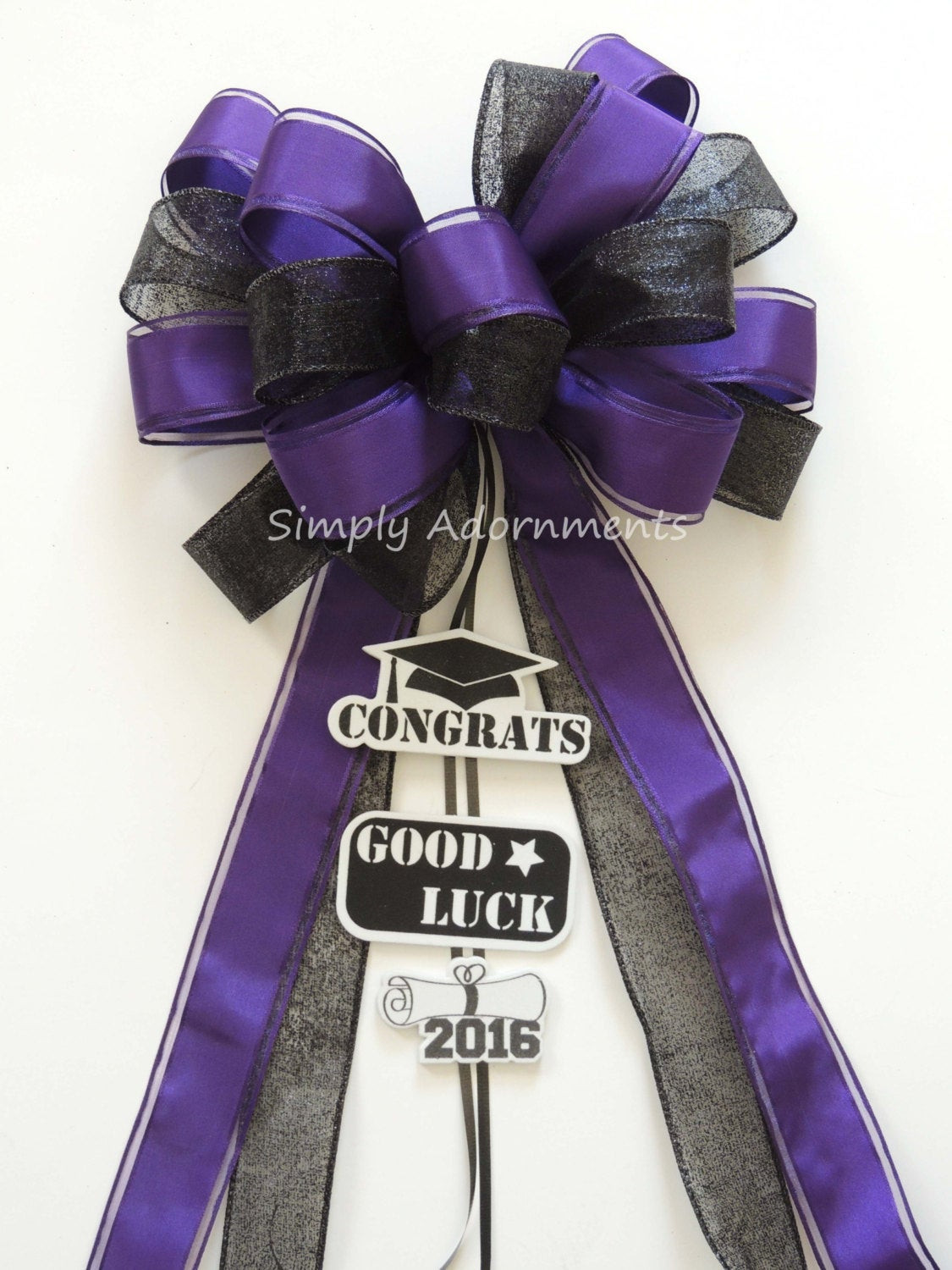 Graduation Party Ideas Purple
 Purple Black Graduation Party Decor Grad by SimplyAdornmentsss