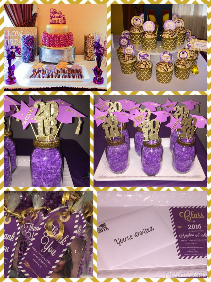 Graduation Party Ideas Purple
 Purple and Gold Theme graduation party r invitation