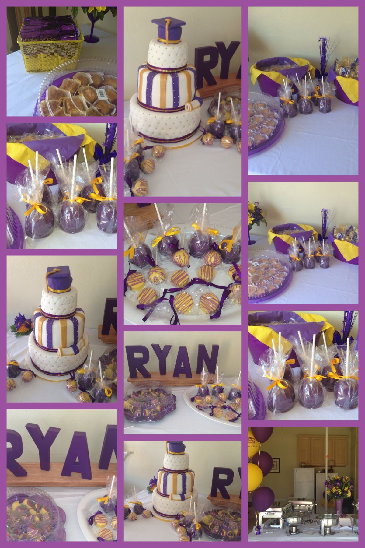 Graduation Party Ideas Purple
 Purple & Gold Graduation Graduation