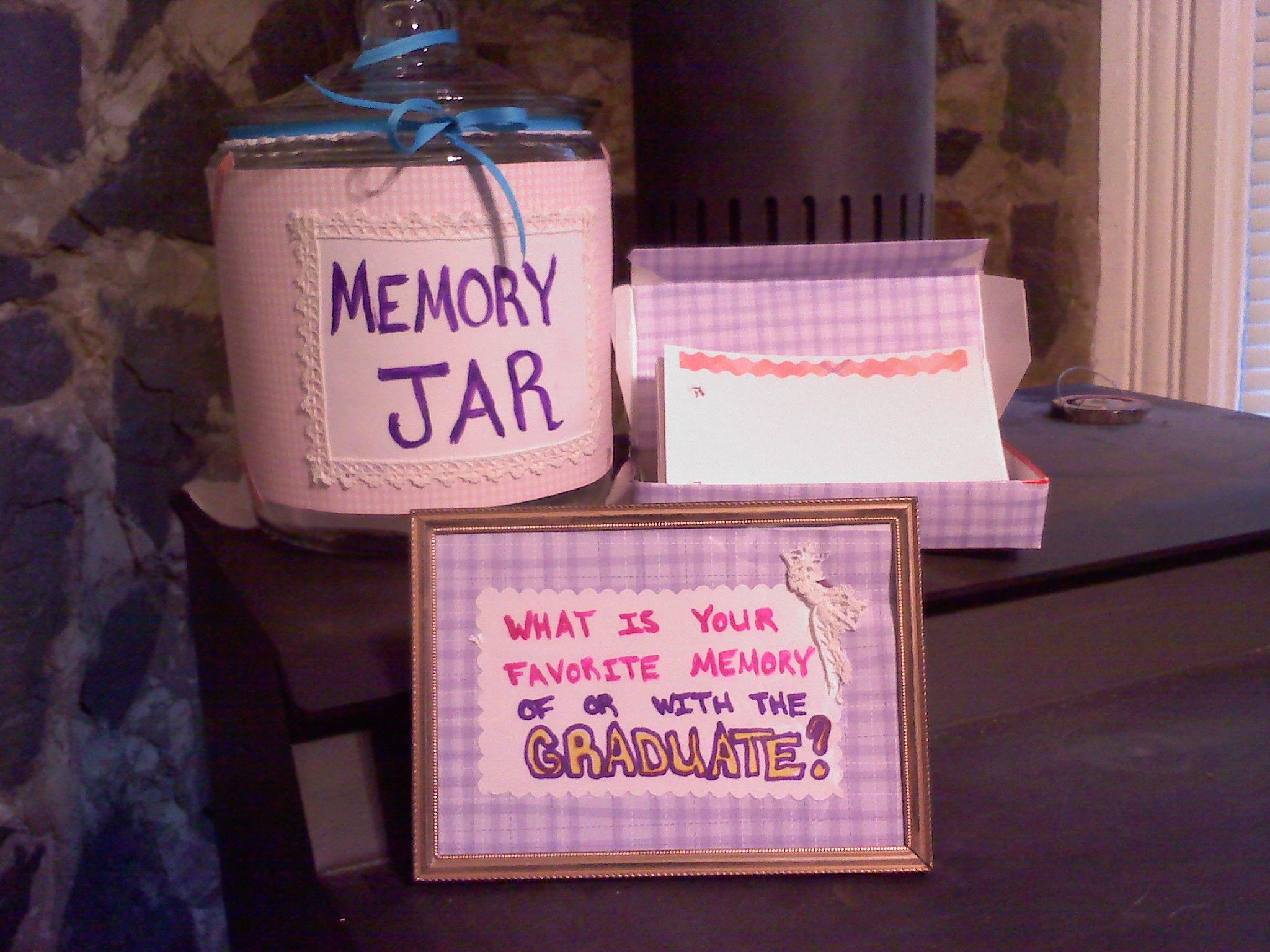 Graduation Party Memory Ideas
 This is a Memory Jar for our daughter s Graduation Party