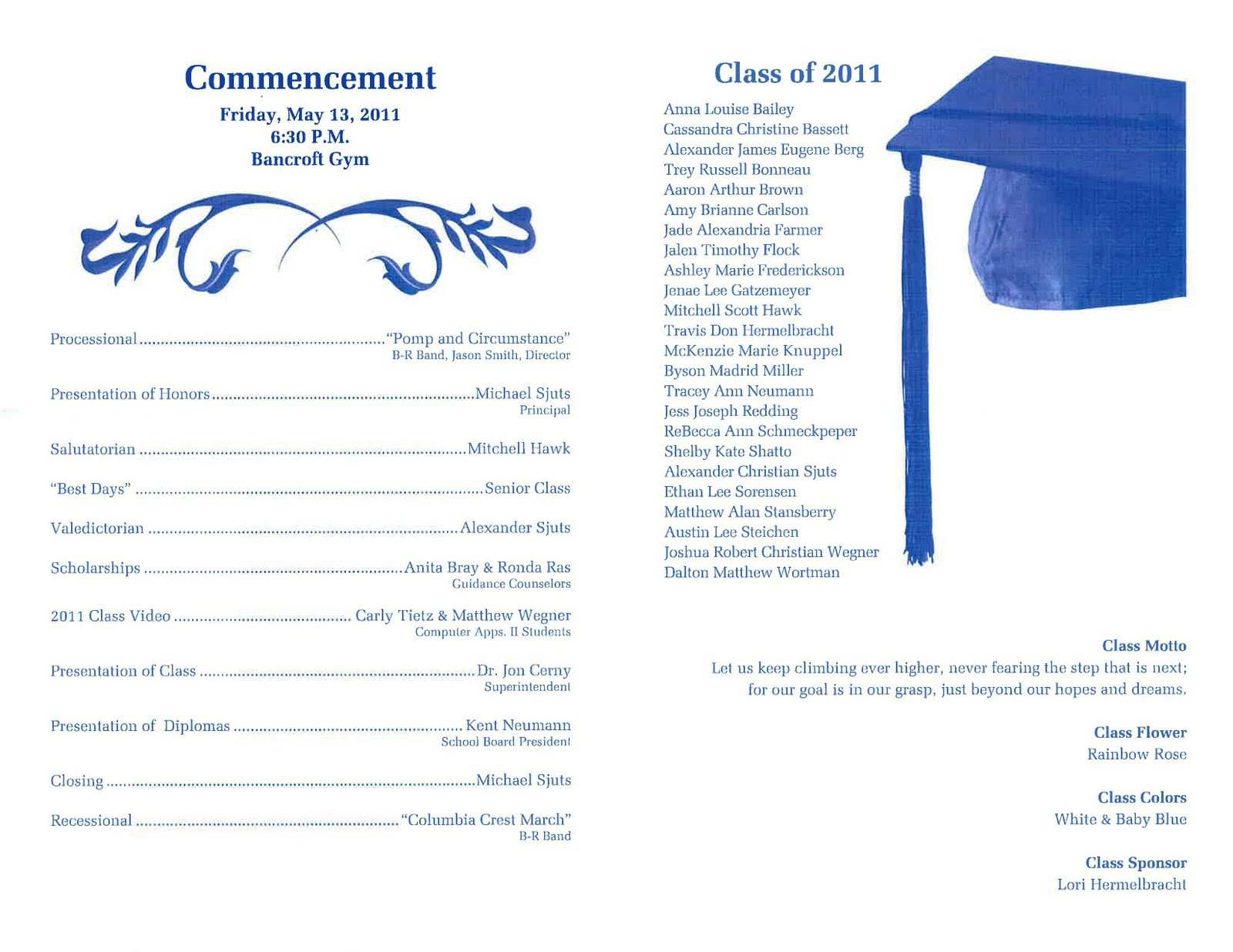 Graduation Ceremony Program Template Word