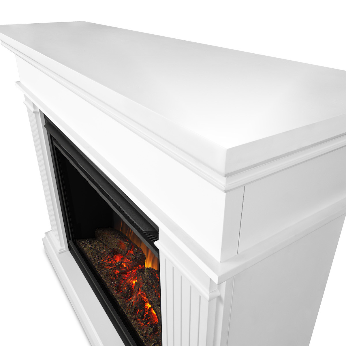 Grand White Electric Fireplace
 Real Flame Kennedy Grand Electric Fireplace in White