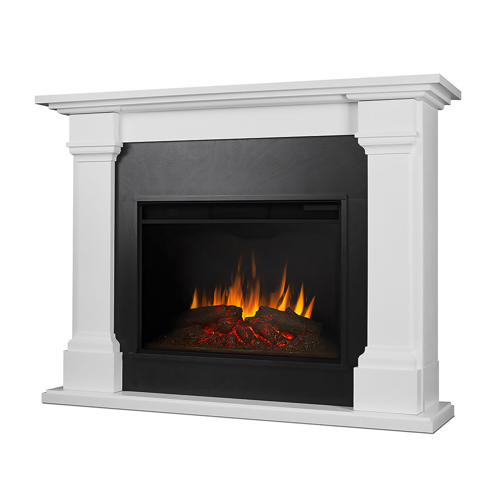 Grand White Electric Fireplace
 Real Flame Callaway Grand White Electric Fireplace