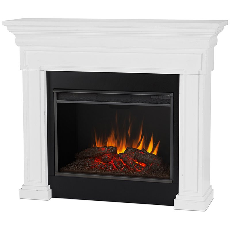 Grand White Electric Fireplace
 Real Flame Emerson Grand Electric Fireplace White