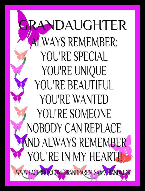 Granddaughter Birthday Quotes
 Pin by Cherylann Turner on FOR THE GRANDPARENTS AND FOR