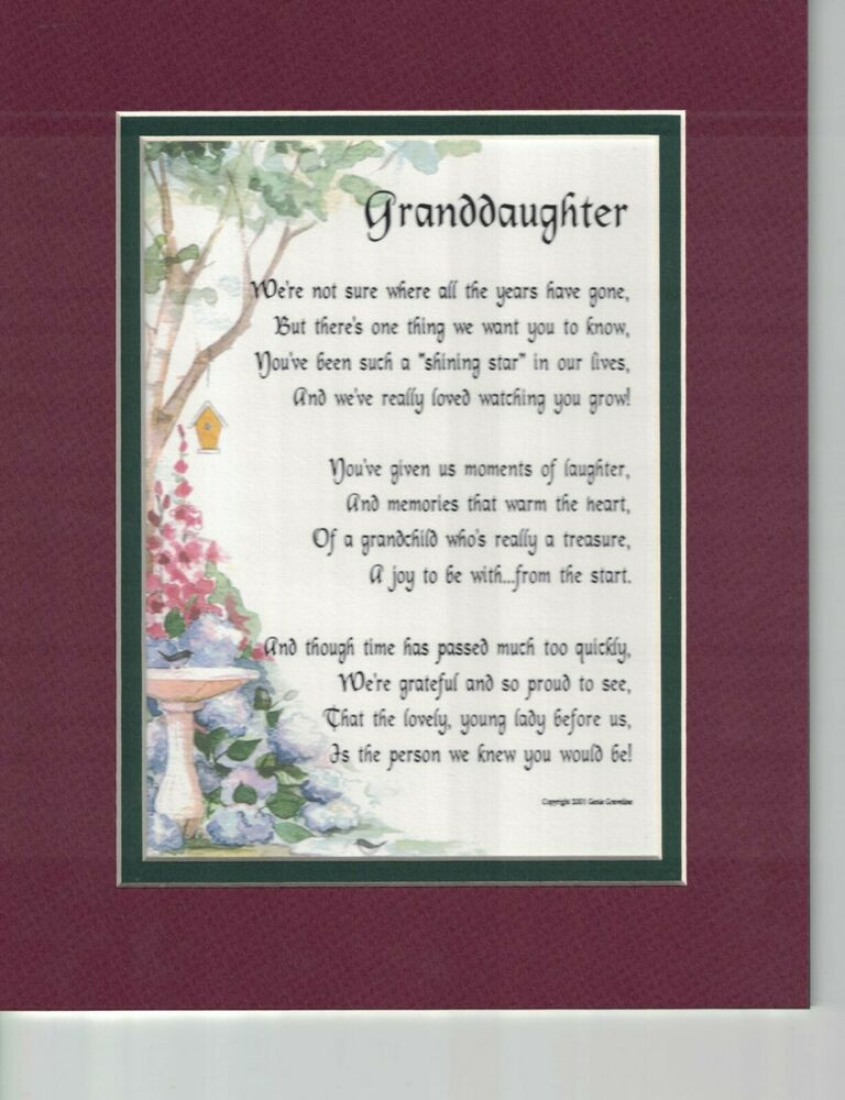 Granddaughter Birthday Quotes
 43 Gift Present Poem for a special granddaughter 16th