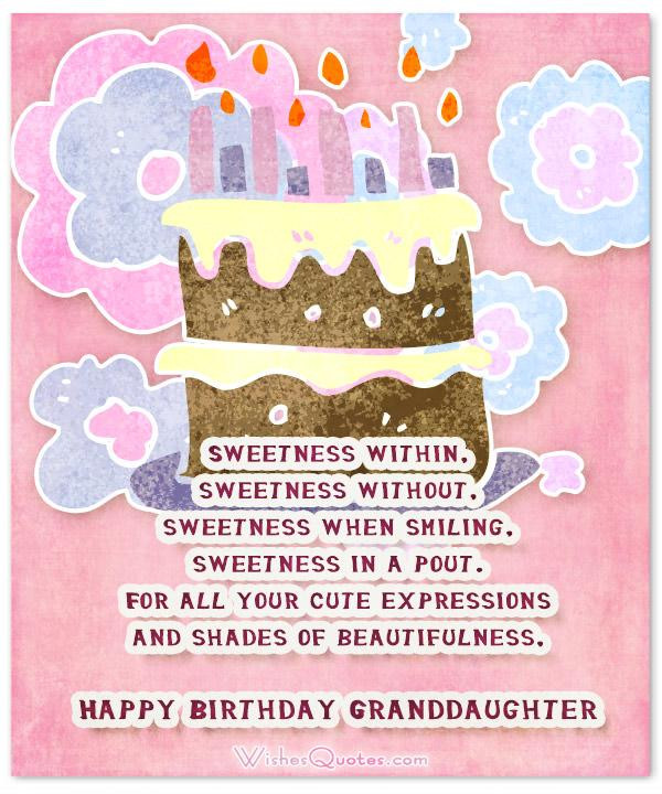 Granddaughter Birthday Quotes
 Sweet Birthday Wishes for Granddaughter By WishesQuotes