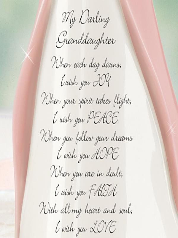 Grandmother And Granddaughter Quotes
 "Darling Granddaughter I Wish You" Angel Figurine