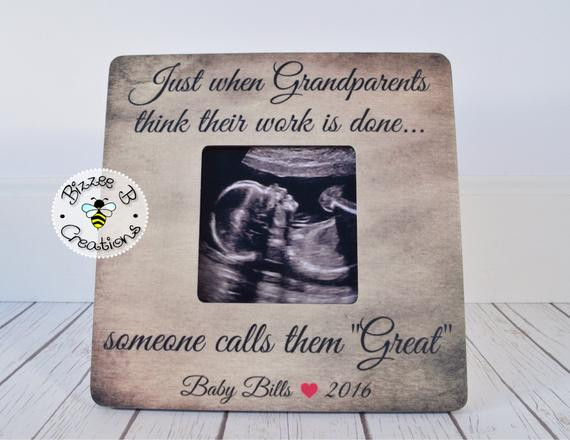 Grandparent Gift Ideas From Baby
 Gift for Great Grandparents To Be Just When by