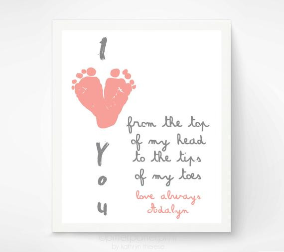 Grandparent Gift Ideas From Baby
 Gift for Grandparents I Love You Baby by PitterPatterPrint
