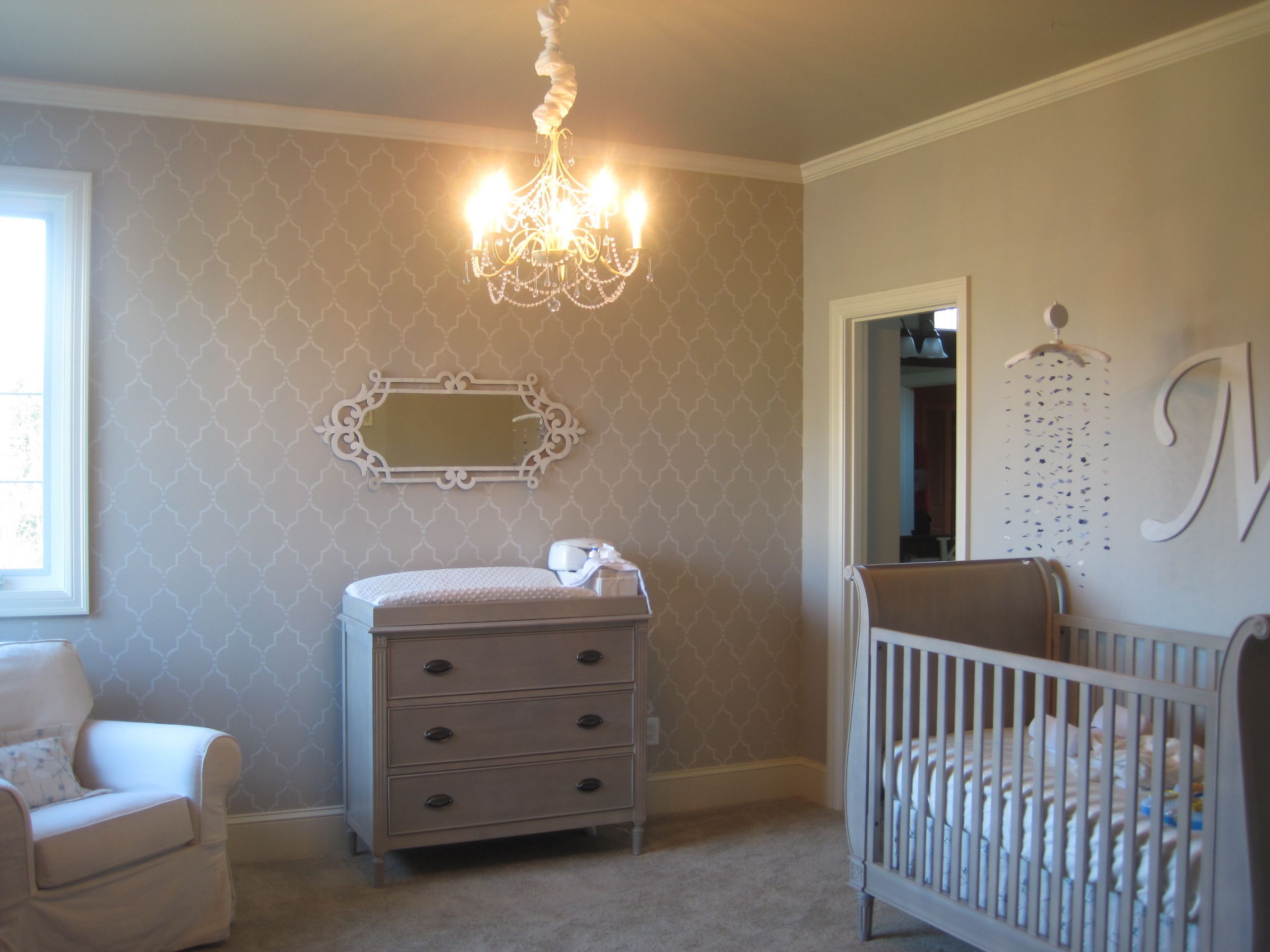 Gray Baby Room Decor
 Gray and Cream Baby Girl s Nursery Project Nursery