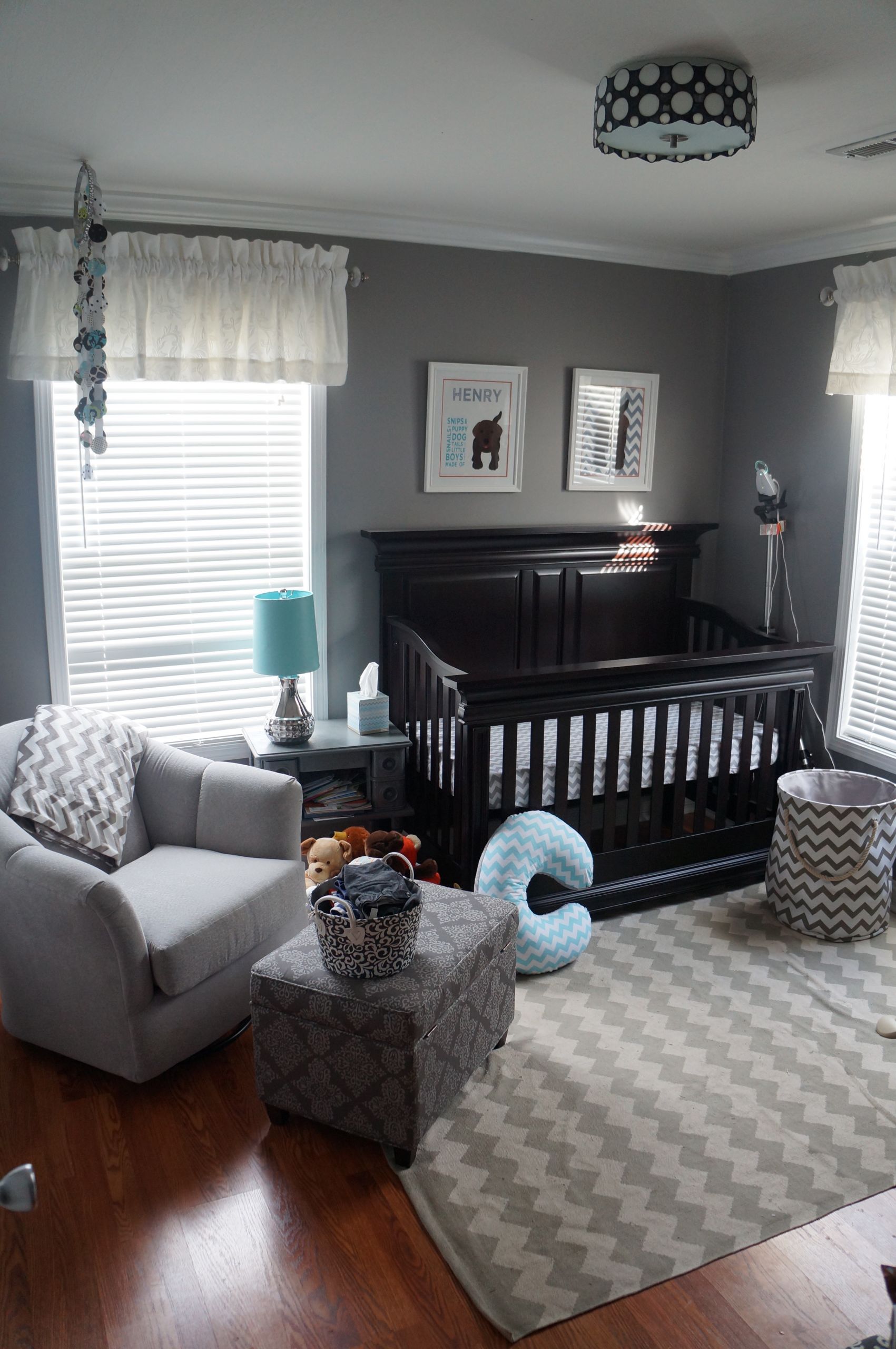 Gray Baby Room Decor
 Henry s Chevron Nursery Project Nursery