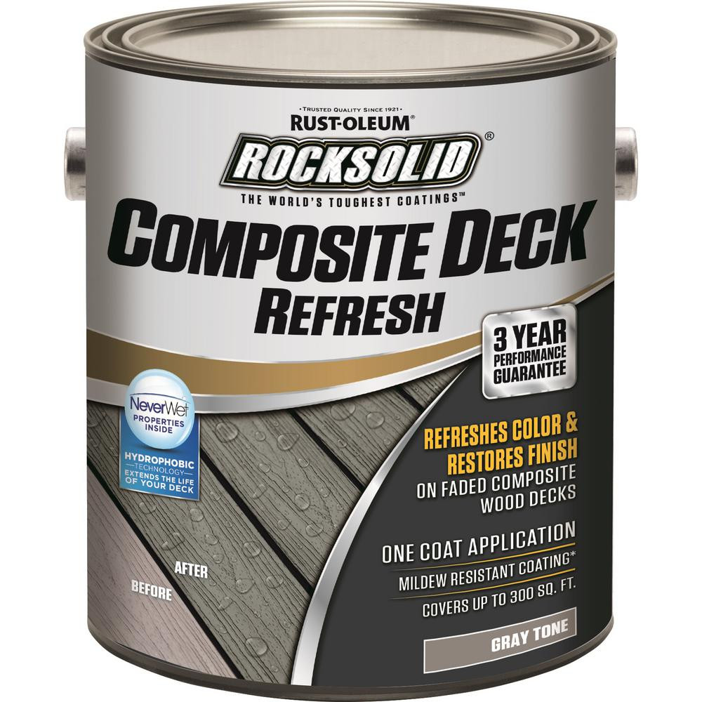Gray Deck Paint
 Rust Oleum RockSolid 1 Gal Gray posite Deck Coating 2
