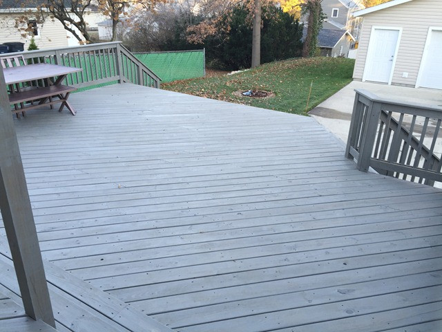 Gray Deck Paint
 Staining the Deck Gone Wrong Danks and Honey