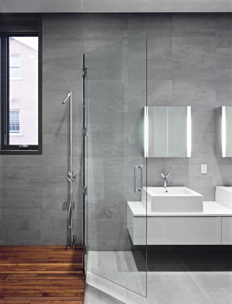 Gray Tile Bathroom
 Grey Bathroom Ideas for Clean Urban House Styles Traba Homes