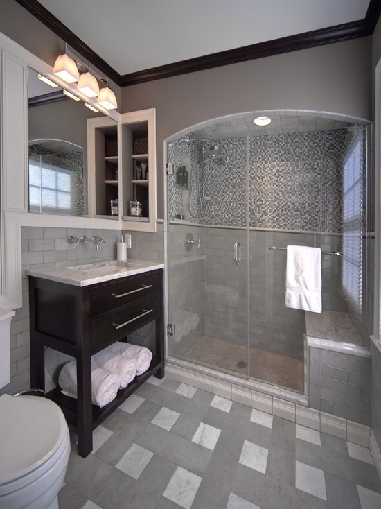 Gray Tile Bathroom
 29 gray and white bathroom tile ideas and pictures