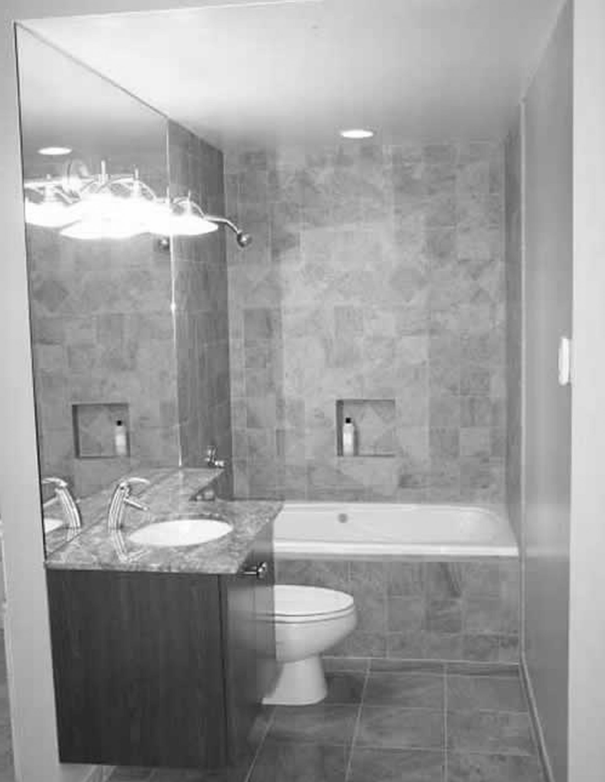 Gray Tile Bathroom
 7 Small Bathroom Design Tips to Make It Feels Better