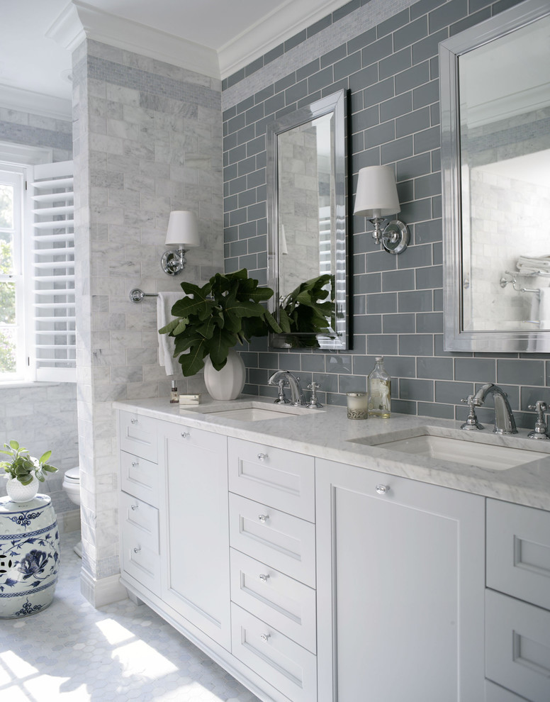 Gray Tile Bathroom
 Brilliant Décorating Ideas To Make a Bland Bathroom e