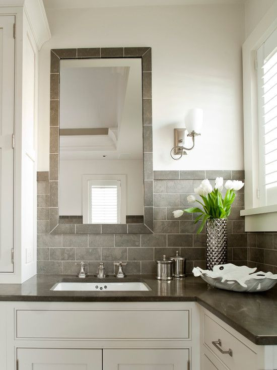 Gray Tile Bathroom
 25 Beautiful Gray Bathrooms