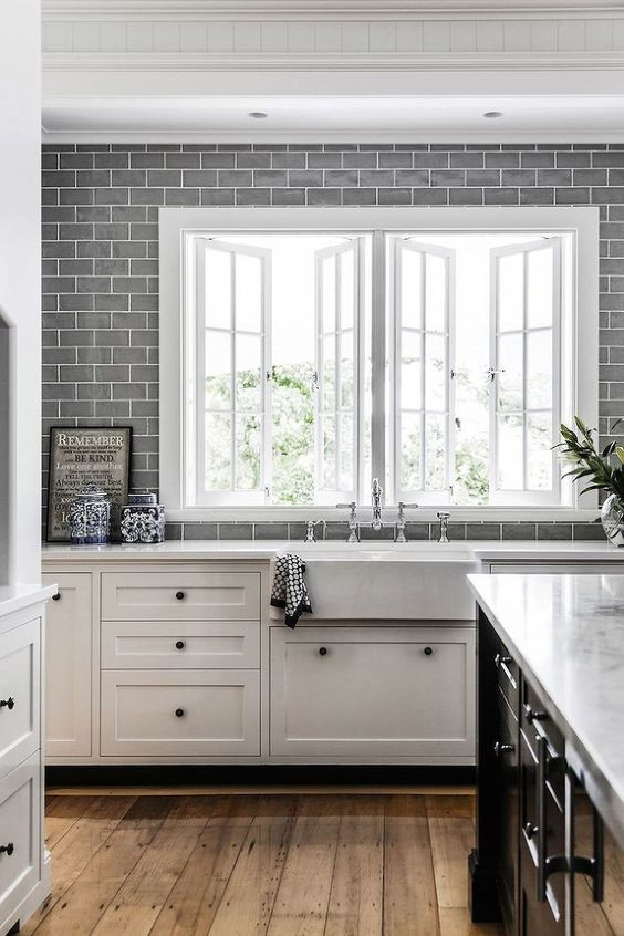 Gray Tile Kitchen
 35 Ways To Use Subway Tiles In The Kitchen DigsDigs