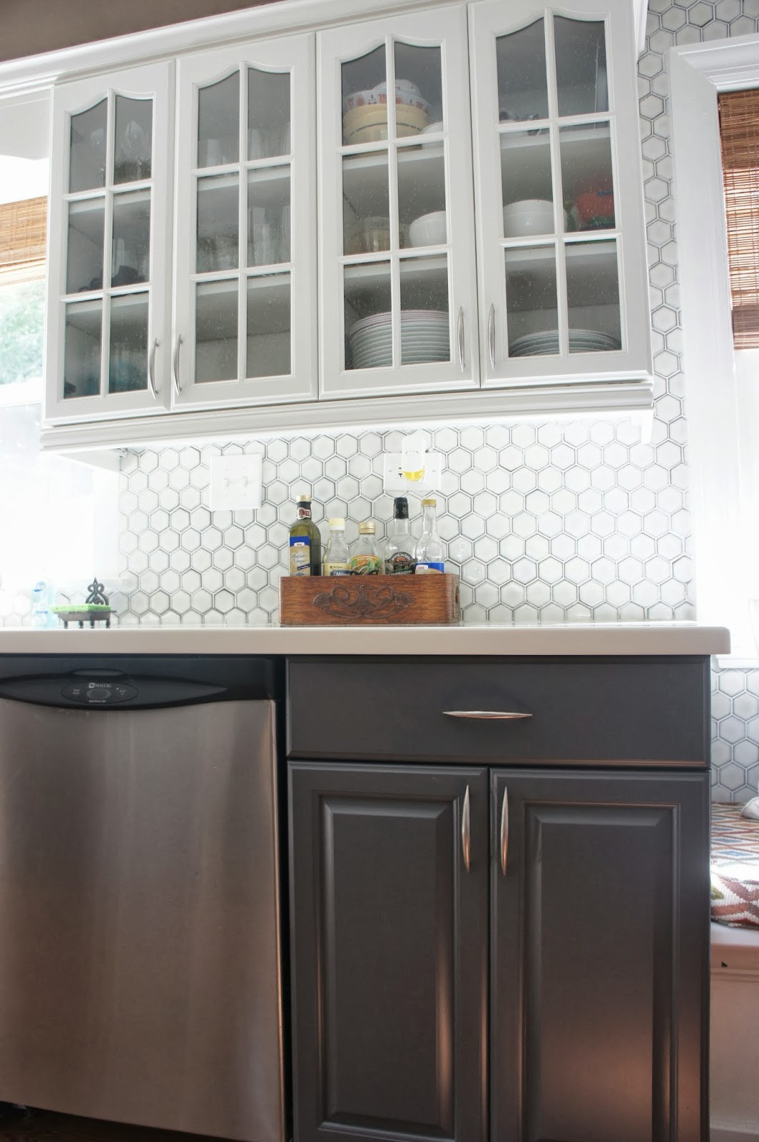 Gray Tile Kitchen
 Remodelaholic