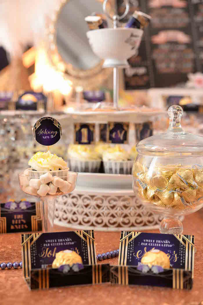 Great Gatsby Birthday Party
 Kara s Party Ideas Great Gatsby Old Hollywood Birthday