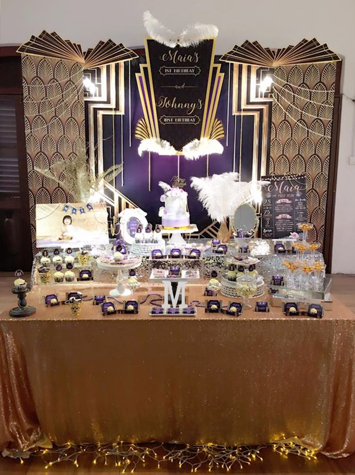 Great Gatsby Birthday Party
 Kara s Party Ideas Great Gatsby Old Hollywood Birthday