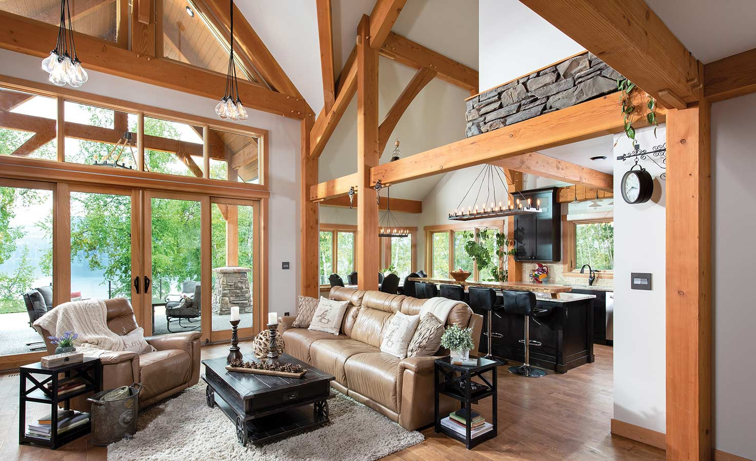 Great Living Room Colors
 Timber Frame Great Room s