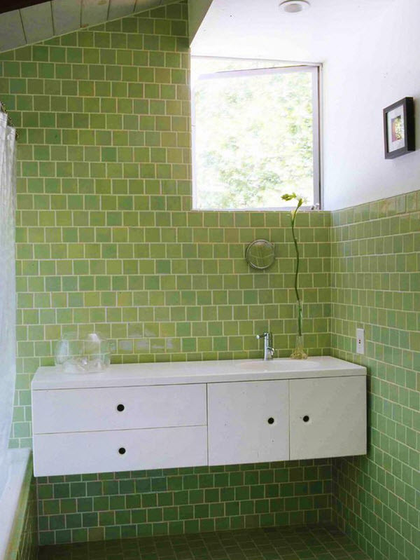 Green Bathroom Tiles
 40 light green bathroom tile ideas and pictures