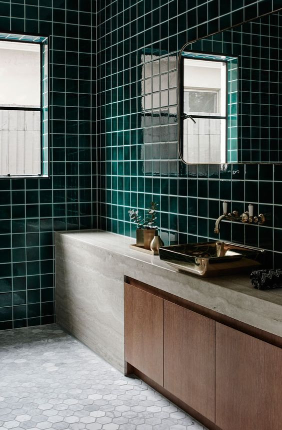Green Bathroom Tiles
 25 Ways To Incorporate Green Into Bathroom Decor DigsDigs