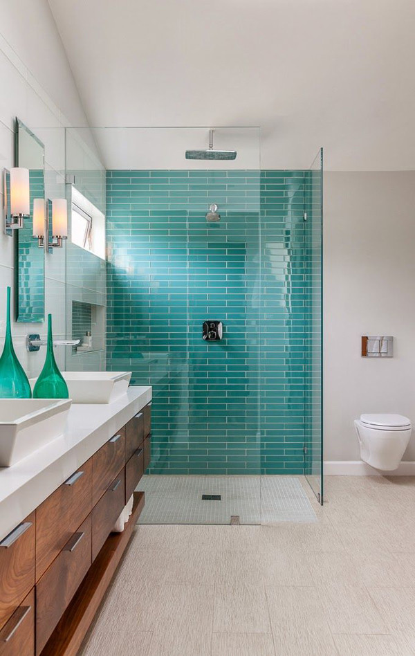 Green Bathroom Tiles
 BLUE & GREEN BATHROOM TILES