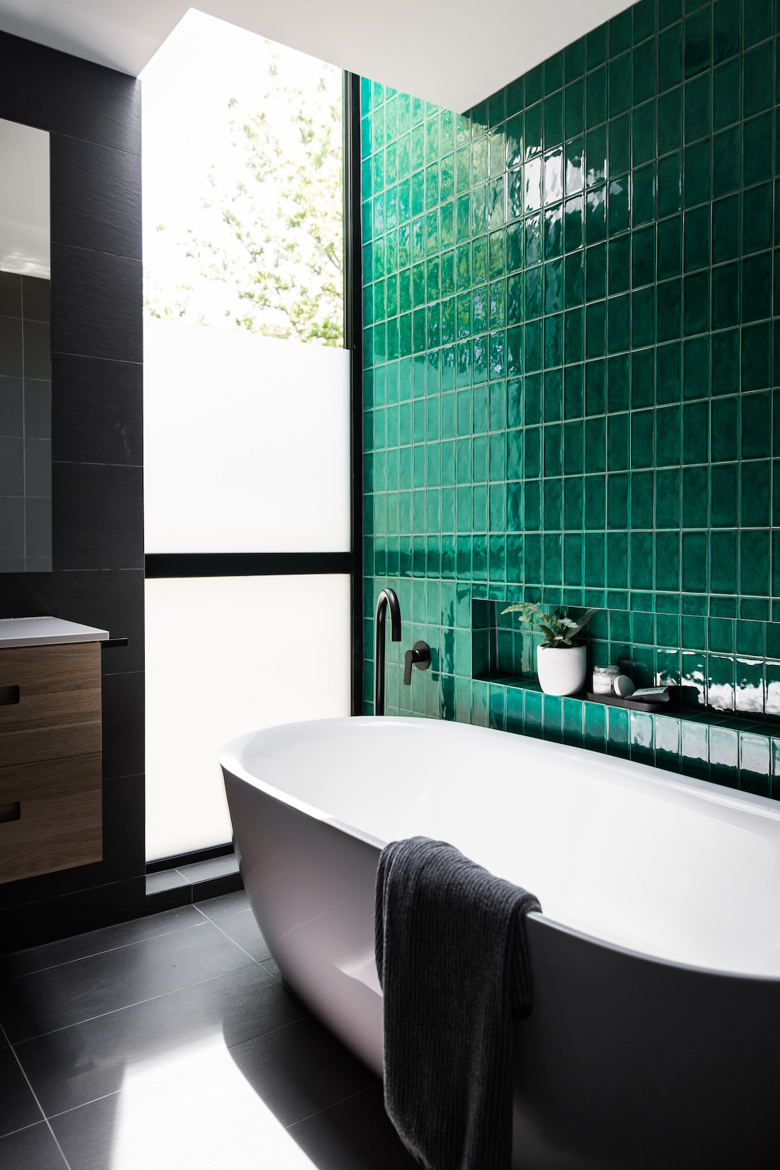 Green Bathroom Tiles
 Green tile wall STYLE CURATOR