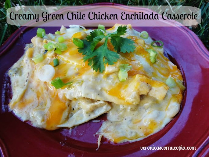 Green Chile Chicken Enchilada Casserole Recipe
 Creamy Green Chile Chicken Enchilada Casserole