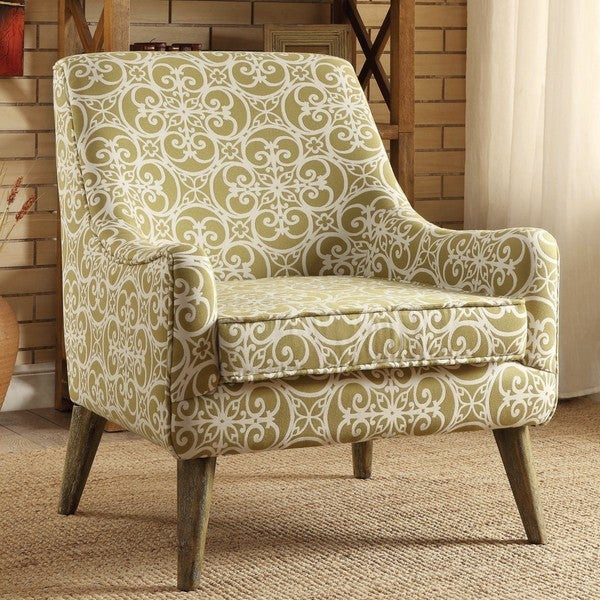 Green Living Room Chairs
 Shop Monoco Estate Green Patterened Living Room Accent