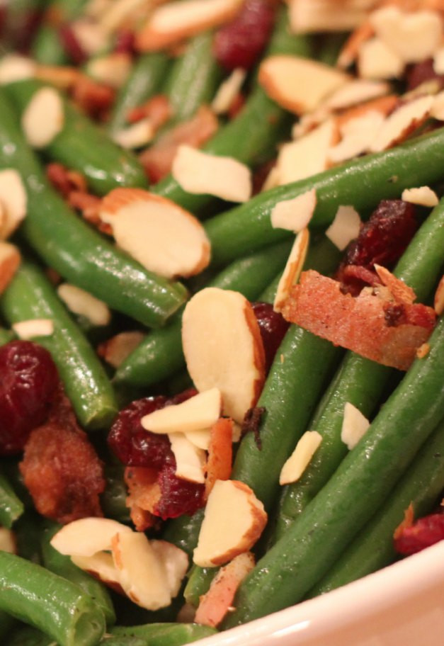 Green Side Dishes
 Holiday Side Dish – Bacon Cranberry Almond Green Beans