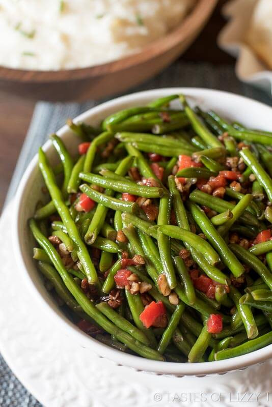 Green Side Dishes
 Christmas Green Beans with Toasted Pecans Christmas