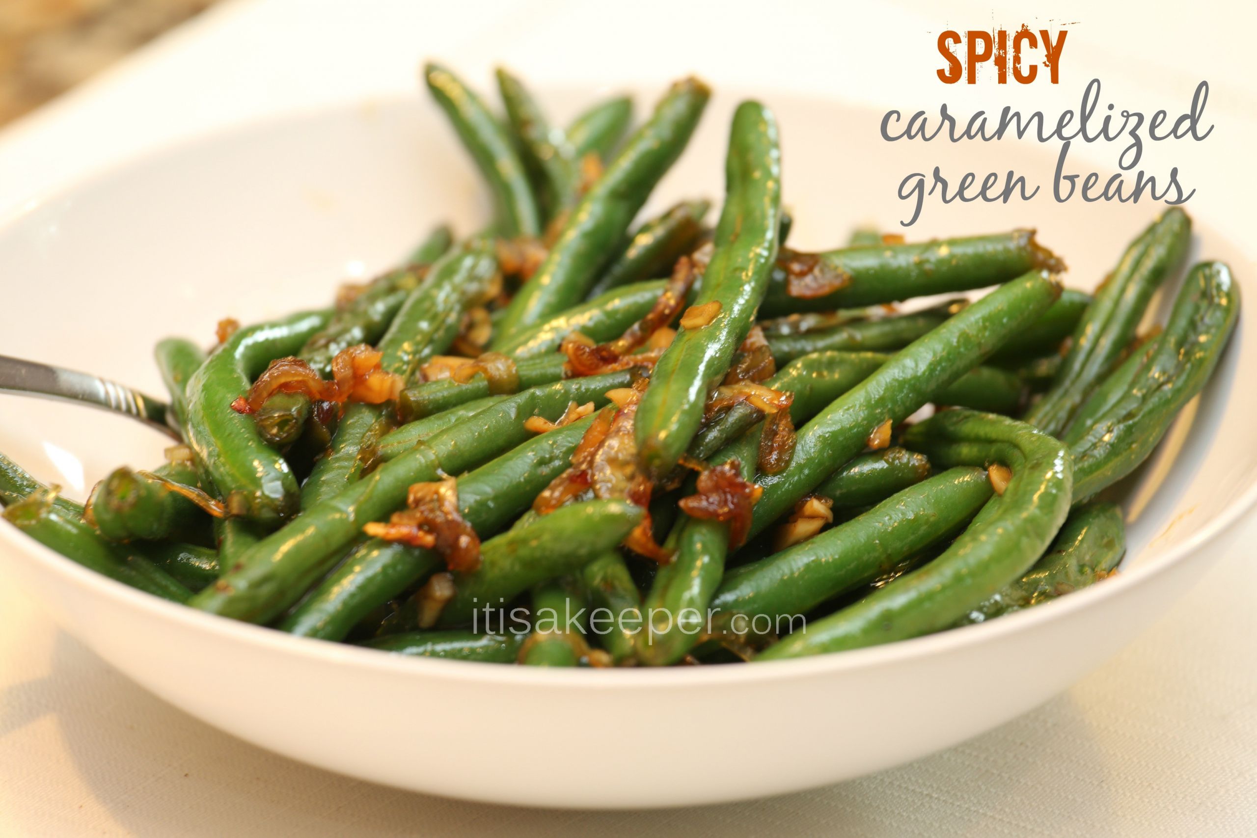 Green Side Dishes
 Easy Side Dishes Spicy Caramelized Green Beans