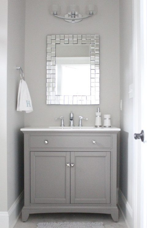 Grey Bathroom Mirror
 gray