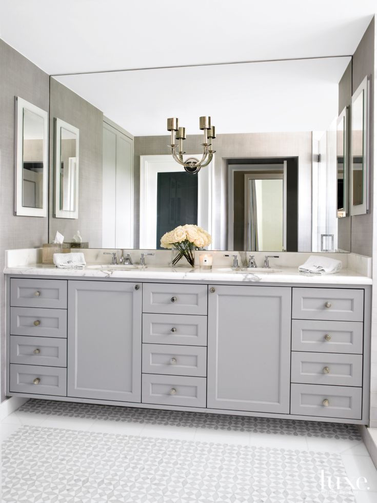 Grey Bathroom Mirror
 Top 10 Most Popular Luxe Bathrooms from 2015 in 2019