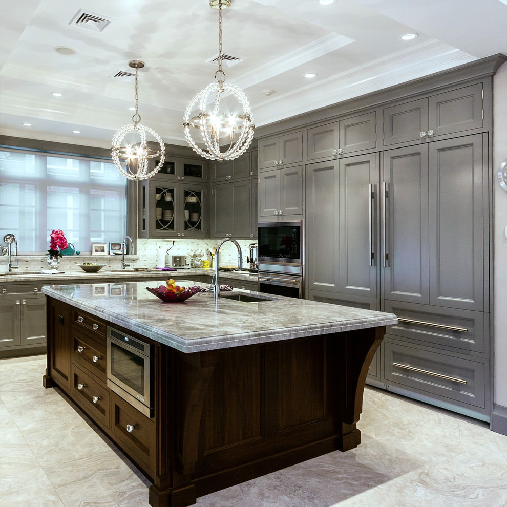 Grey Cabinets Kitchen
 22 Grey Kitchen Cabinets Designs Decorating Ideas