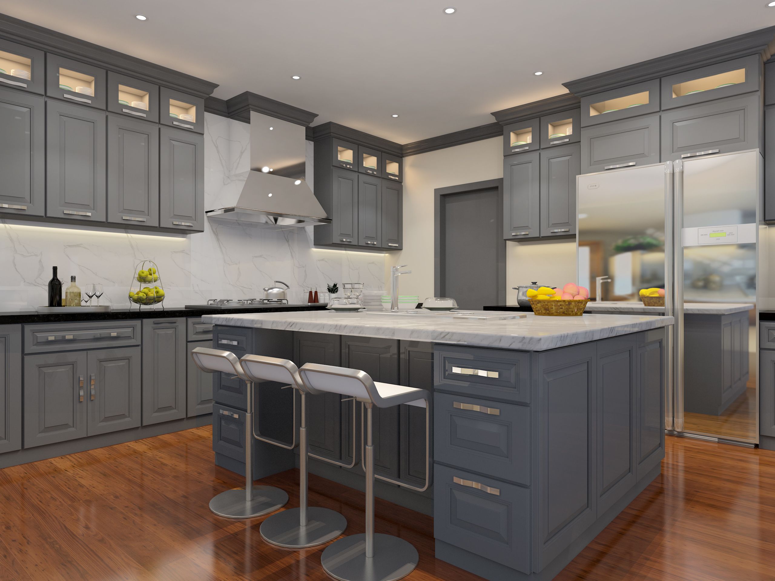 Grey Cabinets Kitchen
 Kitchen Cabinets and Bathroom Cabinetry