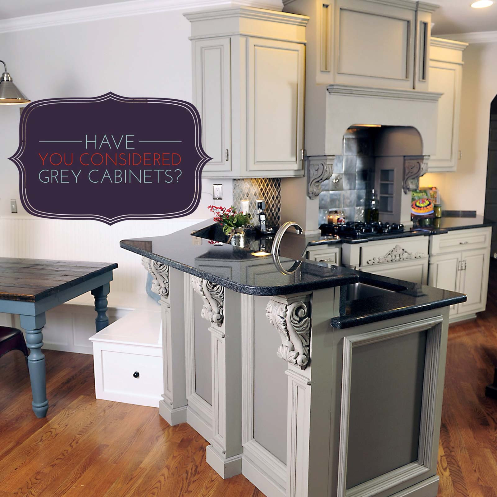 Grey Kitchen Cabinets
 Have you considered Grey Kitchen Cabinets