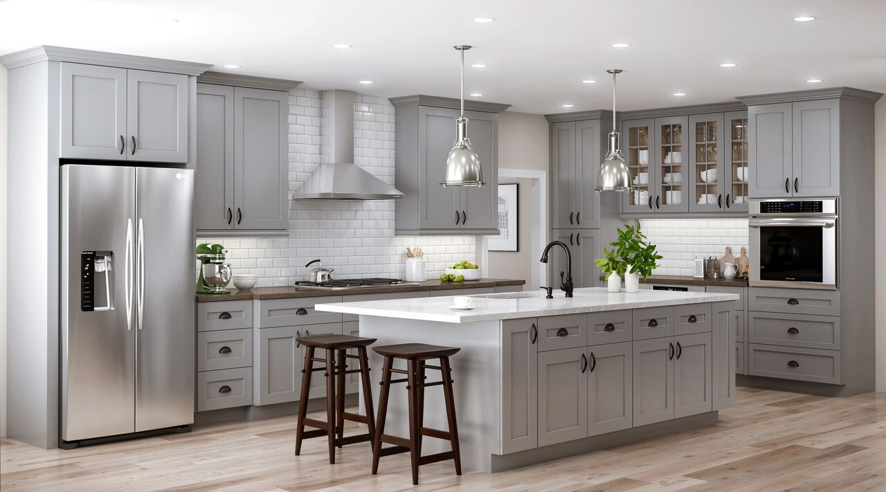 Grey Kitchen Cabinets
 Tremont Wall Cabinets in Pearl Gray – Kitchen – The Home Depot