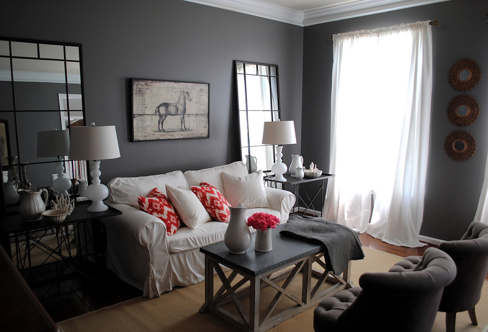 Grey Living Room Walls
 My Living Room The Big Reveal & Huge Giveaway The