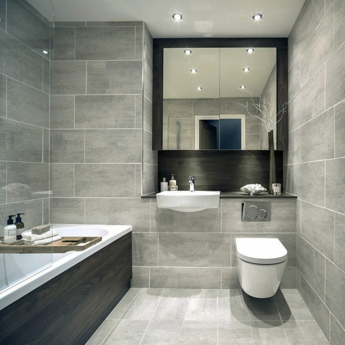 Grey Tile Bathroom Ideas
 61 3x30 3 Indiana Grey Rectangular Tiles Crown Tiles